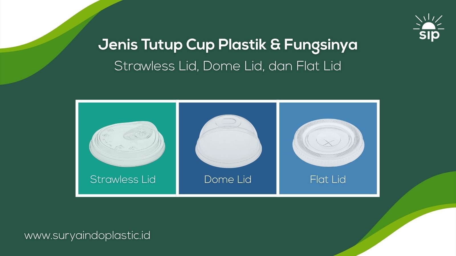 Jenis Tutup Cup Plastik dan Fungsinya: Strawless Lid, Dome Lid, dan Flat Lid